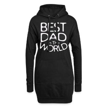 Bester Vater der Welt - Hoodie-Kleid - Schwarz - Vorne