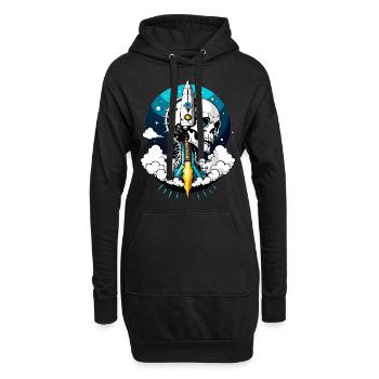 Rocket Skull // Skull Rocket // Espace FS0154 - Sweat-shirt à capuche long Femme - noir - Devant