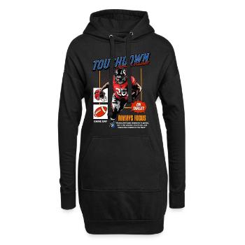 Joueur de football américain États-Unis America Sports Splash - Sweat-shirt à capuche long Femme - noir - Devant