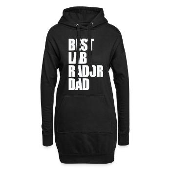 Meilleures citations drôles de chien de papa du Labrador - Sweat-shirt à capuche long Femme - noir - Devant