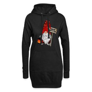Back-Wichtel – Weihnachtsgnom für alle Backfans - Hoodie-Kleid - Schwarz - Vorne