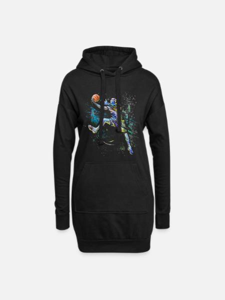 Basketballer - Basketball - BBall - Basket Ball - Hoodie-Kleid - Schwarz