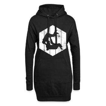 Judo Kämpfer - Hoodie-Kleid - Schwarz - Vorne