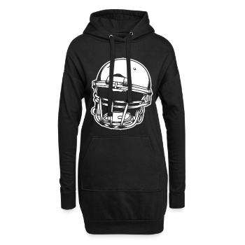 Football Helm - Hoodie-Kleid - Schwarz - Vorne