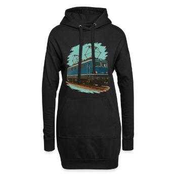 Électricité sur acier – E-Lok Power - Sweat-shirt à capuche long Femme - noir - Devant