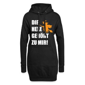 Die Hexe gehört zu mir! Lustiges Hexen Halloween - Hoodie-Kleid - Schwarz - Vorne