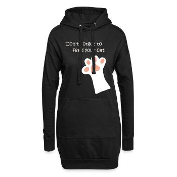 Kaztenpfote - Hoodie-Kleid - Schwarz - Vorne