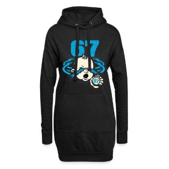 67 six seven - gen z - Hoodie-Kleid - Schwarz - Vorne