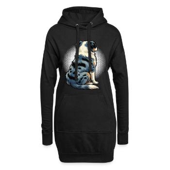 Australian Shepherd Aussie Aussiebesitzer Aussies - Hoodie-Kleid - Schwarz - Vorne