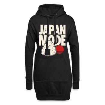 Onigiri de mode Kawaii au Japon - Sweat-shirt à capuche long Femme - noir - Devant