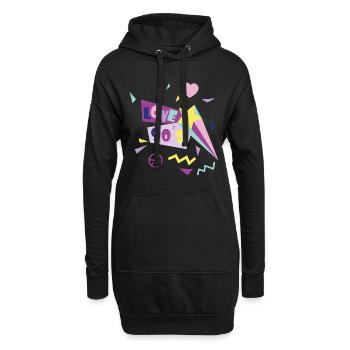 love_90s - Sweat-shirt à capuche long Femme - noir - Devant