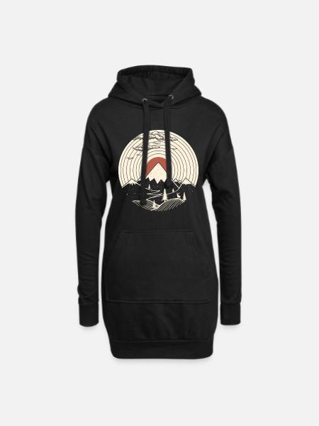 MTN LP Vinyl Mountain Grafik - Hoodie-Kleid - Schwarz