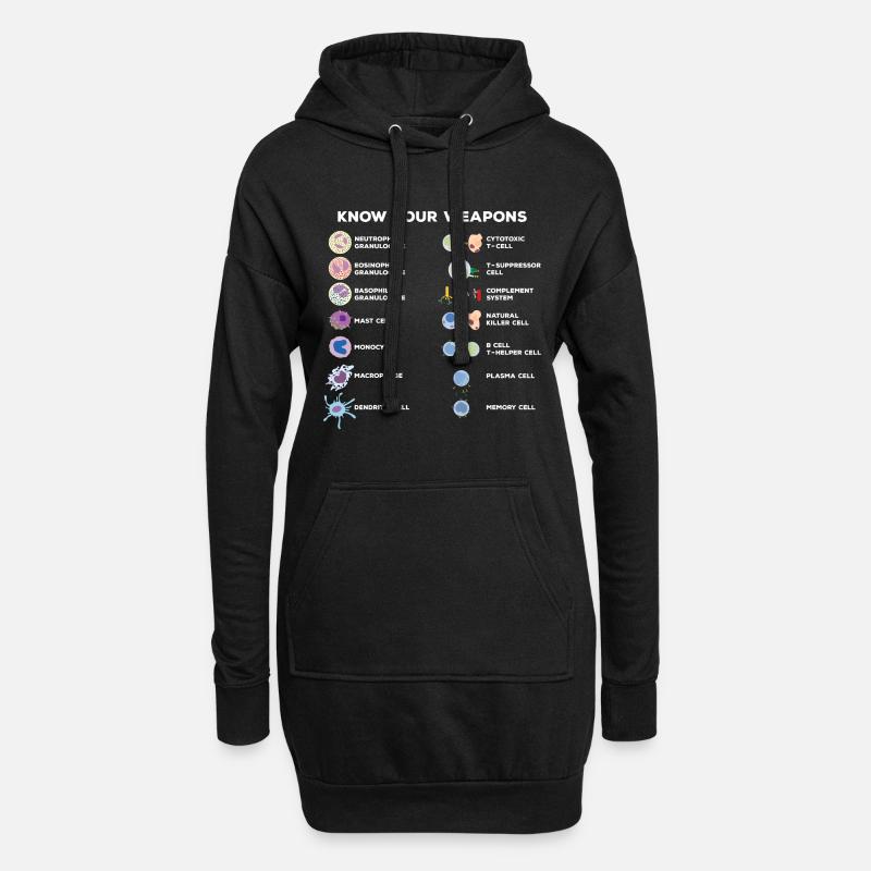 Wissenschaft Experimente - Hoodie-Kleid - Schwarz