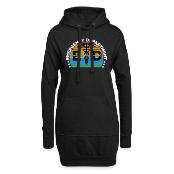 Krankenschwestern in der Notaufnahme Notaufnahme Krankenschwester Praktiker - Hoodie-Kleid - Schwarz - Vorne