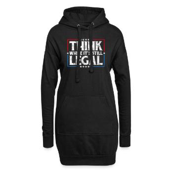 Denken Sie nach, solange es sich noch um juristisches kritisches Denken handelt - Hoodie-Kleid - Schwarz - Vorne