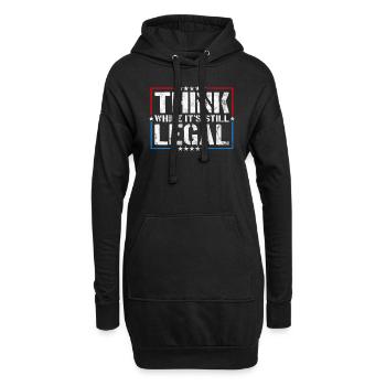 Denken Sie nach, solange es sich noch um juristisches kritisches Denken handelt - Hoodie-Kleid - Schwarz - Vorne