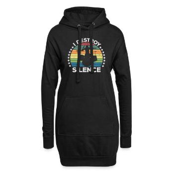 I Destroy Silence Percussion Batteur Percussionniste - Sweat-shirt à capuche long Femme - noir - Devant