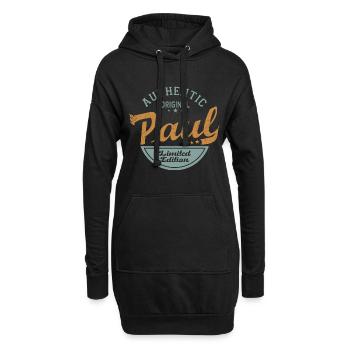 Paul prénom Cadeau Tshirt personnalisé Paul - Sweat-shirt à capuche long Femme - noir - Devant