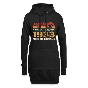 Geburtstagsgeschenk geboren im Januar 1933 - Hoodie-Kleid - Schwarz - Vorne