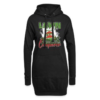 Rasenmäher Lawn Conqueror Rasenpflege - Hoodie-Kleid - Schwarz - Vorne