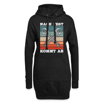 Handwerker Nach Fest Kommt Ab KFZ Mechaniker - Hoodie-Kleid - Schwarz - Vorne