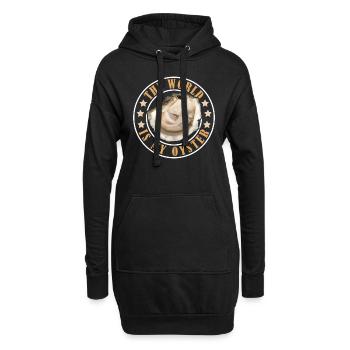 Le monde est mes huîtres - Sweat-shirt à capuche long Femme - noir - Devant