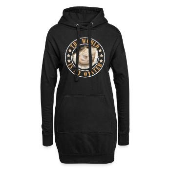 Le monde est mes huîtres - Sweat-shirt à capuche long Femme - noir - Devant