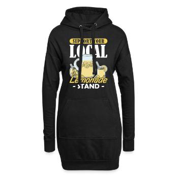Soutenez votre stand de limonade local Limonadenstand - Sweat-shirt à capuche long Femme - noir - Devant