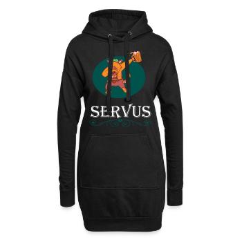 Tracht Bayrisch Trachten Bayern Ersatz Bär Tirol - Sweat-shirt à capuche long Femme - noir - Devant