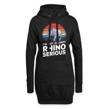 Rhinocéros Rhinocéros - Sweat-shirt à capuche long Femme - noir - Devant