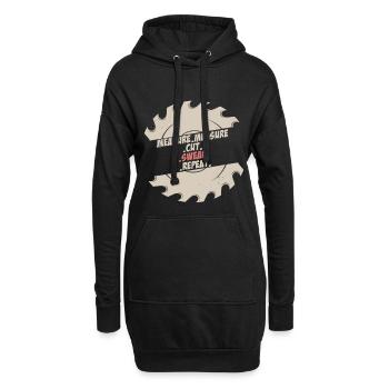 Mesure Coupe Jurer Répéter Charpentier - Sweat-shirt à capuche long Femme - noir - Devant
