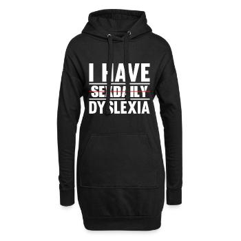 J’AI SEXDAILY DYSLEXIE - Sweat-shirt à capuche long Femme - noir - Devant