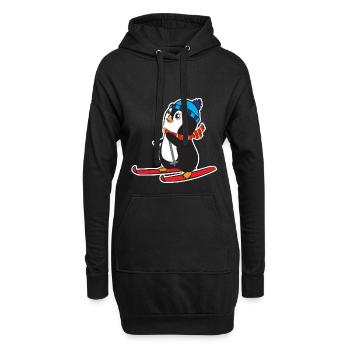 Pinguin Ski - Sweat-shirt à capuche long Femme - noir - Devant