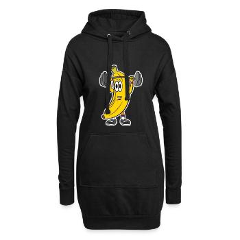 Banane Gym - Sweat-shirt à capuche long Femme - noir - Devant