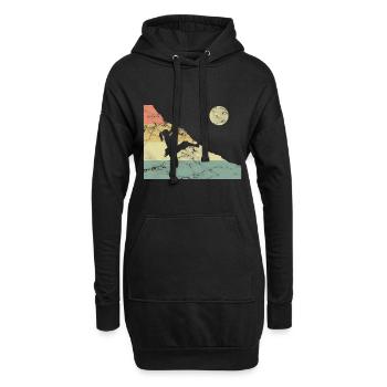 Maman Escalade de la roche Alpinisme - Sweat-shirt à capuche long Femme - noir - Devant