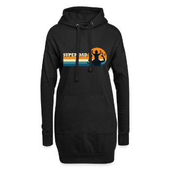 Super Papa Superpapa - Hoodie-Kleid - Schwarz - Vorne