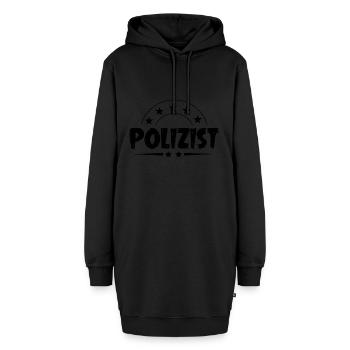 Polizist Beruf - Hoodie-Kleid - Schwarz - Vorne - AI Model Female 172 light (172cm)