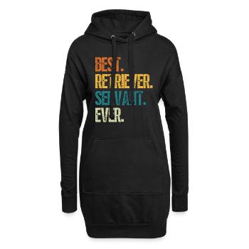 Bester Retriever Hundediener aller Zeiten Distressed Retro - Hoodie-Kleid - Schwarz - Vorne