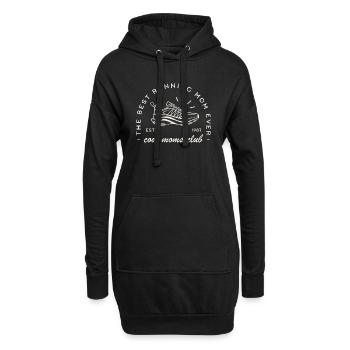 Maman run club coureuse running marathonienne - Sweat-shirt à capuche long Femme - noir - Devant