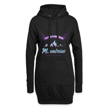 Wandern Christliches Motivationsspruch - Hoodie-Kleid - Schwarz - Vorne