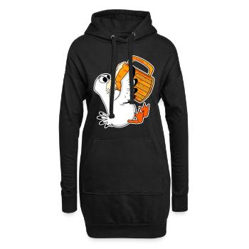 Seagull Beer Seagull Mer du Nord Allemagne du Nord - Sweat-shirt à capuche long Femme - noir - Devant
