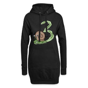 Escargot 3e anniversaire - cadeau 3 ans - Sweat-shirt à capuche long Femme - noir - Devant