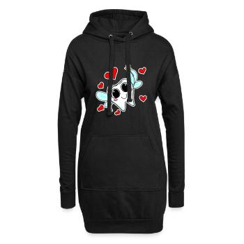 La magie des dents de la fée des dents - Sweat-shirt à capuche long Femme - noir - Devant