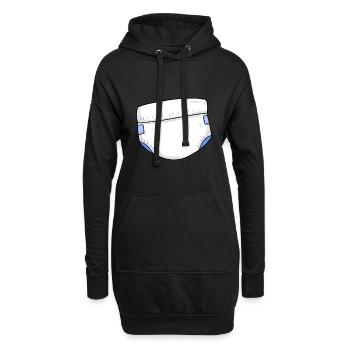 Couches pour bébé - Sweat-shirt à capuche long Femme - noir - Devant