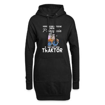 Prinzessin - Hoodie-Kleid - Schwarz - Vorne