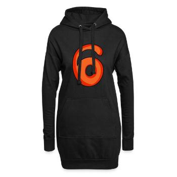 Ziffer 6 Zahl Nummer Sechs - Hoodie-Kleid - Schwarz - Vorne