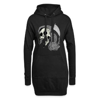 Sensenmann lacht lustig - Hoodie-Kleid - Schwarz - Vorne