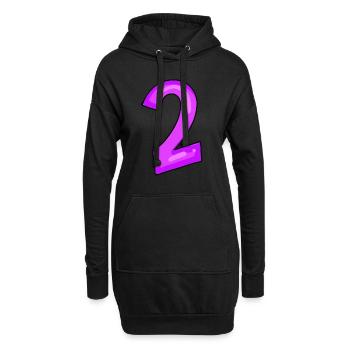 Zwei - Nummer 2 - Hoodie-Kleid - Schwarz - Vorne