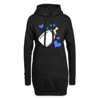Bouteille de lait Garçon enceinte naissance - Sweat-shirt à capuche long Femme - noir - Devant