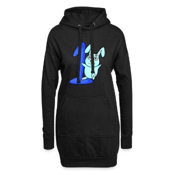 1 Jahr alt 1 Geburtstag Geschenk - Hoodie-Kleid - Schwarz - Vorne